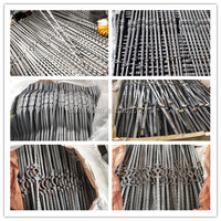 Portes de porte en fer forgé d'occasion/balustrades d'escalier intérieures en fer forgé/conception de grille de fenêtre en fer forgé