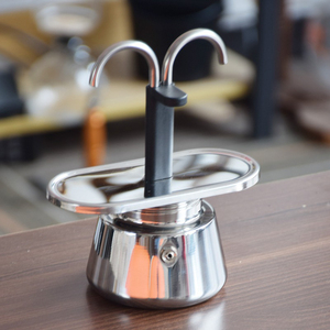 <span class=keywords><strong>Cafetière</strong></span> Moka <span class=keywords><strong>italienne</strong></span> personnalisée en acier inoxydable à 2 tasses avec double valve, portable, pour le café expresso, idéale pour les entreprises et le camping - Product Image 1