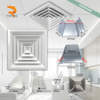 Profilé en aluminium extrudé A6063 de haute qualité avec revêtement en poudre blanche, cadre en alliage d'aluminium pour grille d'aération