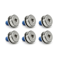 Vis combinées anti-vibration Torx T8 en acier AISI304 classe 4.8 6.8 avec joint torique noir et colle de verrouillage bleue pour assemblage PC