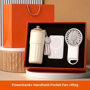 Set de Regalo Empresarial 3 en 1: Taza, Batería Externa y Ventilador |   Caja de Regalo Promocional Corporativa con Logotipo Personalizado para Empleados, Clientes y Eventos - Product Image 6