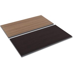 Alera ALETT4824EW Plateau de table rectangulaire réversible en stratifié expresso/noyer 47,63 po. Largeur x 23,63 pouces D pour les meubles de salle à manger - Product Image 1