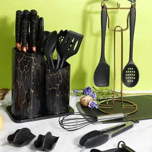 Manjia 25 pcs Silicone Utensils YH074 Kitchen Accessories Tools gadgets Cookware Cooking Utensils Set