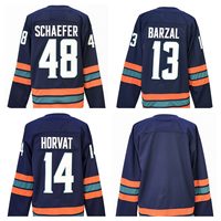 Jahitan Berkualitas Terbaik Dapat Disesuaikan # 48 SCHAEFER # 71 SCHAEFER # 13 BARZAL    Jersey Hoki
