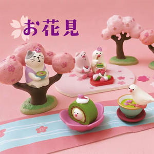 ZAKKA Articles d'épicerie japonais, accessoires de scène de tir à l'arbre de cerisier, décoration de plante en pot, artisanat en résine, modèle miniature, diorama - Product Image 3