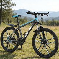 Vélo de montagne 26 pouces pour adultes, VTT avec fourche à suspension pour le cyclisme hors route, durable, confortable et adapté