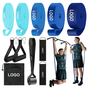 Exercise Resistance <b>Bands</b> Set Custom Colors Latex Fitness <b>Workout</b> Equipment for Fitness Portable with Carry Bag - Product Image 1