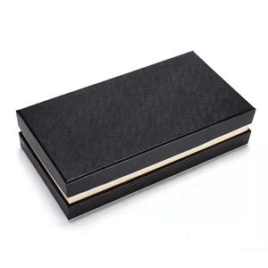 Caja de billetera rectangular negra, caja de embalaje con tapa hacia arriba y hacia abajo para caja de billetera larga universal - Product Image 3