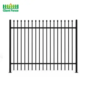 Novelty Cast Iron Wrought Fence Low Maintenance Rustic Bohemian Decoration Design PVC Coated Aluminum Steel Tubular Rail Fenc