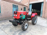 Tractor de Ruedas Automático 4WD/2WD con Caja de Cambios y Motor, Implementos Agrícolas, Cargador Frontal y Retroexcavadora para Agricultura