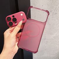 Coque de protection antichoc en TPU souple translucide dépolie pour iPhone 18 Pro Max/17 Pro avec protection d'objectif d'appareil photo séparable