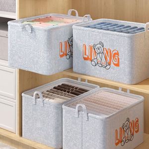 Boîte de rangement pour vêtements en tissu non tissé, grande boîte de rangement pour armoire, sac de rangement pour jouets et vêtements, sac d'organisation pour la maison - Product Image 6