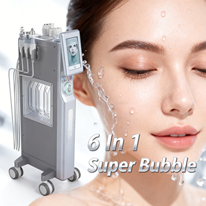 Appareil de beauté 6-en-1 Super Bubble pour le visage, lifting cutané, anti-âge, oxygénation, dermabrasion à bulles d'eau, nettoyage et soin du visage en profondeur - Product Image 1
