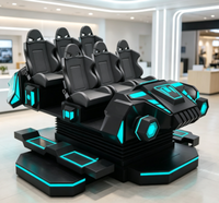 Machine de jeu VR 6 places, simulateur VR commercial pour parcs d'attractions