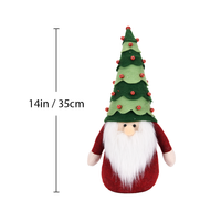 Gnome de Noël en feutre superposé avec chapeau, poupée en peluche à perles rouges, figurine debout pour la décoration de l'entrée et de la console des fêtes, vente en gros