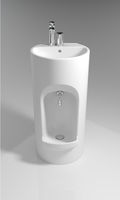 Lavabo en céramique moderne pour Wudu avec bassin pour les pieds, idéal pour mosquée, maison et centre islamique