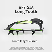 Crampons de marche sur glace et neige BRS-S1A, fabriqués sur mesure en Chine, antidérapants, à sangle intégrale, en acier au manganèse et TPU, 14 dents, pour l'escalade
