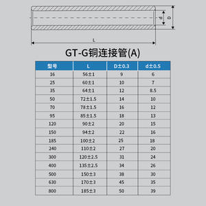 ท่อจีบสายทองแดงสีม่วง T3 ขั้วต่อสายทองแดง GT สำหรับซ่อมสายเคเบิล - Product Image 2