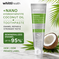 Dentifrice blanchissant en vrac à l'hydroxyapatite et à l'huile de coco, dentifrice reminéralisant, nettoyage en profondeur, menthe fraîche, fournisseur de marque privée