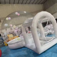Maison de ballons gonflables en cristal Igloo dôme tente à bulles transparente