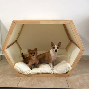 लकड़ी के पालतू घर बिल्ली बिस्तर लकड़ी कुत्ता घर पालतू घर कुत्ते Kennel - Product Image 3