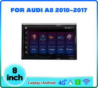 Unité de tête Android 8 "pour Audi A8 2010-2017 Système de navigation de voiture Radio stéréo multimédia DVD Autoradio sans fil CarPlay 4G GPS