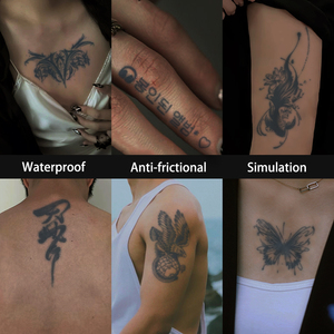 Tatuaggio Temporaneo Semi-Permanente Impermeabile Resistente al Sudore Dura 2 Settimane Realistico a Base di Erbe Anti-Frizione per Braccio e Gamba - Product Image 2