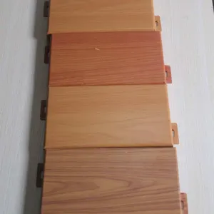 Aluminum Veneer Curtain Walls 6061 6063 Customized Alloy Porcelain Swimming Process Wood Grain Craft