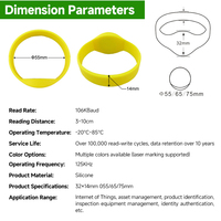 Pulsera RFID de Silicona con Logotipo Personalizado, Pulsera RFID de Silicona Impermeable de 13.56MHz F08 para Control de Acceso, Pagos sin Efectivo y Eventos
