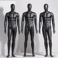 Muscle homme sport mannequin corps complet avec tête factice pour homme magasin de vêtements modèles de chemises habillées noires mattes