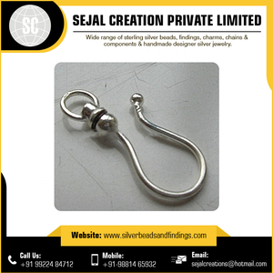 Meilleure qualité boucle d'oreille en argent en forme de U fermeture prix de gros résultats de bijoux et composants - Product Image 2