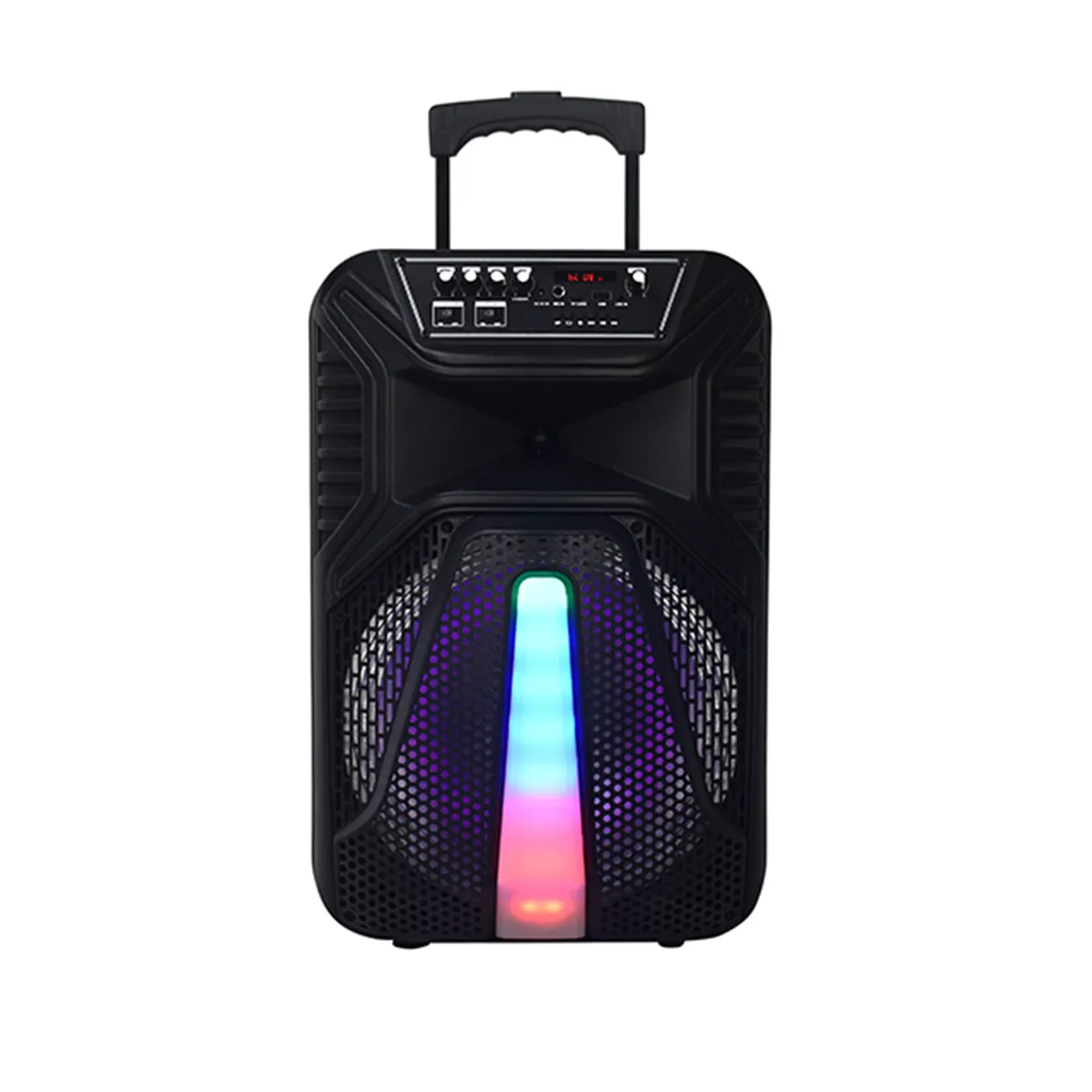 T 12 Inch Oplaadbare Draadloze Bluetooth Populaire Muziek Geluid Draagbare Karaoke Speaker Met 9V Adapter