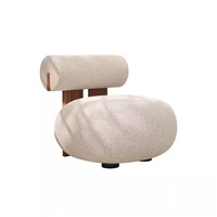 Pantoufles inclinables modernes en tissu Teddy européen Fauteuil d'appoint doux et tranquille Maison Salon Salle à manger Chambre à coucher Villa Utilisation