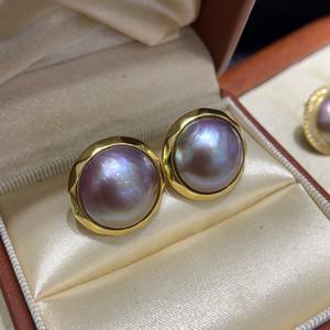 ชุดเครื่องประดับไข่มุกน้ำจืดทรงกลมคลาสสิกสำหรับผู้หญิง แฟนตาซีเอลฟ์ เงินแท้ S925 ขนาด 16 มม. ประดับมุกขนาดเส้นผ่านศูนย์กลางภายนอก 18-19 มม. - Product Image 2