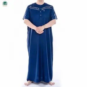 Offre Spéciale musulman Robe arabe Homme islamique de thobes mens dubaï islamique vêtements meilleur Vente Islamique Vêtements Hommes Arabe Thobe