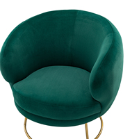 Fauteuil de salon moderne de luxe Laynsino, base en métal, assise confortable, chaise en tissu, fabrication artisanale, respectueuse de l'environnement