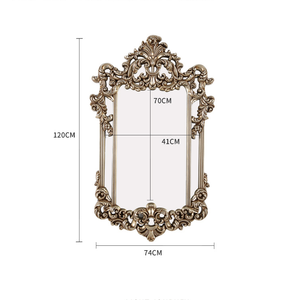 Specchio da Parete Antico di Grandi Dimensioni, Specchio <span class=keywords><strong>Vintage</strong></span> Oversize per Arredamento Casa, Specchio Retro a Figura Intera con <span class=keywords><strong>Cornice</strong></span> in PU per Bagno e Cosmetica - Product Image 6