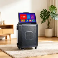 Máquina de Karaoke Profesional para Exteriores de 15 Pulgadas y 120W, Pantalla Táctil de 18.5 Pulgadas con Visualización de Letras, Sistema de Audio BT para Fiestas KTV