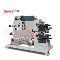 Machine d'impression flexographique à rouleaux à structure empilée pour la production d'étiquettes de sacs en plastique en papier pour l'impression de rubans et d'étiquettes