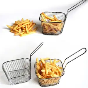 Mini patatine fritte per la casa di alta qualità patatine fritte in acciaio inossidabile cestini per friggere in profondità friggitrice
