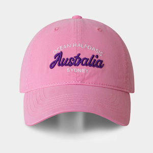 Casquette de baseball en coton souple avec broderie Australie Sydney, style décontracté, non structurée, pour l'extérieur, personnalisable en broderie et couleur - Product Image 3