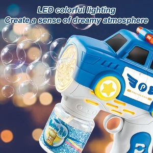 Machine à bulles électrique KSF Cartoon Auto Police Car, avec lumières, en plastique, 100 ml, pour enfants - Product Image 3