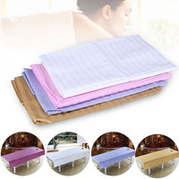 Ensemble de couvre-draps de table de massage en microfibre/coton doux avec trou de poitrine Drap plat ajusté élastique