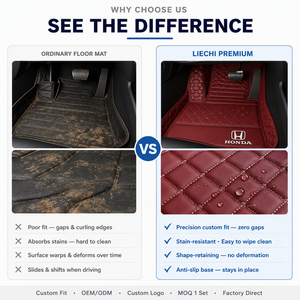 Alfombrillas de Coche Personalizables de Cuero de Lujo LC, Alfombrillas 3D 5D para <span class=keywords><strong>Honda</strong></span> Accord, Civic, Vezel, URV, <span class=keywords><strong>CRV</strong></span>, XRV - Product Image 4