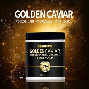 Masque capillaire Greenlem au caviar pour cheveux abîmés, réparation anti-casse et nutrition intense - 500 ml, traitement de luxe, marque privée - Product Image 2