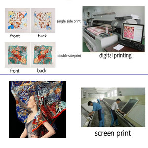 للبيع بالجملة وشاح حريري مربع مربع صغير أبيض بلون سادة حرير للنساء - Product Image 5