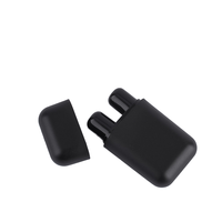 Inhalateur nasal double trou noir de haute qualité, aromathérapie, tube d'inhalateur nasal avec mèches en coton, inhalateur nasal vide