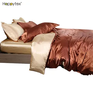 サテンシルク寝具セットカスタムロゴ付き柔らかく滑らかな環境に優しい中国製