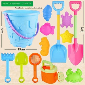 Ensemble de jouets de plage : seau, arrosoir, pelle, bêche, moules à sable – Jouet de plage extérieur coloré, multi-styles, portable, seau à sable pour bébé - Product Image 6
