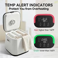 Chauffe-serviettes électrique portable 16L compact avec écran numérique, fonction de temporisation et indicateur de température OEM/ODM